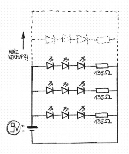 LED Resistor Circuit in Parallel